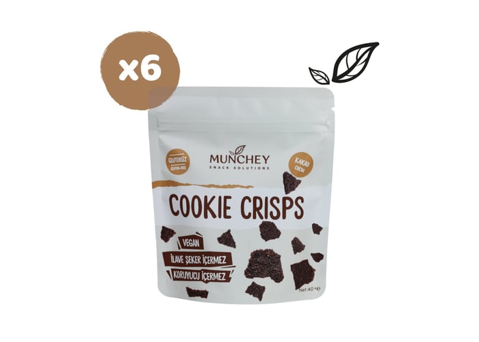 Cookie Crisps Kakao (6 adet x 40gr) - Munchey Food