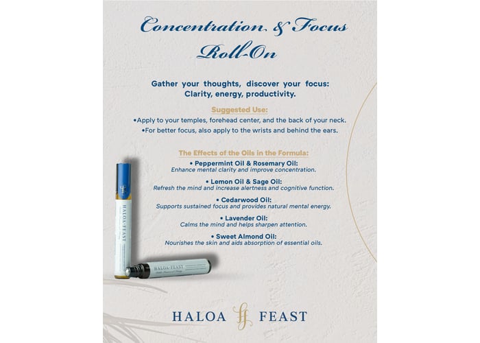 Konsantrasyon Dikkat Dağınıklığı Roll - On (10ml) - HALOA FEAST