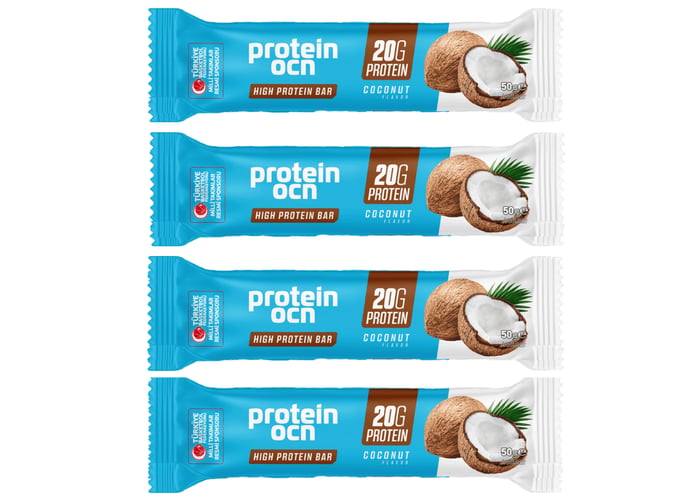 Protein Bar Coconut (4 adet x 50gr) - Proteinocean