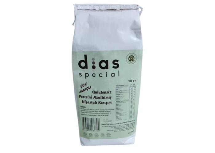 Çok Amaçlı Glutensiz/ Proteini Azaltılmış Nişastalı Karışım (1000gr) - Dias Special