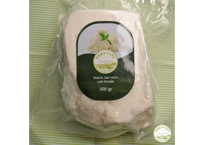 Trakya Tam Yağlı Lor Peyniri (500gr) - Pekuysal Doğal Çiftlik