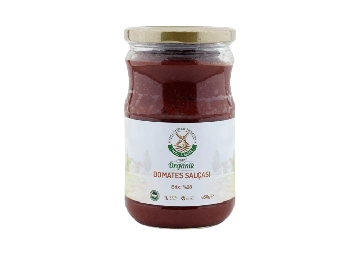 Mill & More Organik Tuzsuz Domates Salçası (650gr)