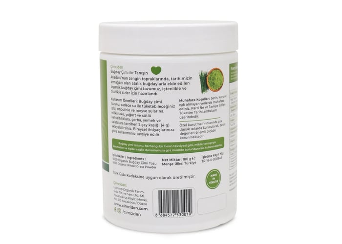 Organik Buğday Çimi Tozu (180gr) - Çimciden