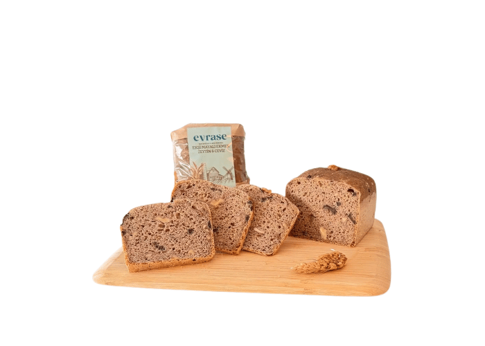 evrase Ekşi Mayalı Tam Buğday Ekmeği (Zeytinli ve Cevizli, 500gr)