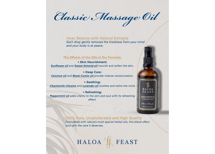 Klasik Masaj Yağı (100ml) - HALOA FEAST