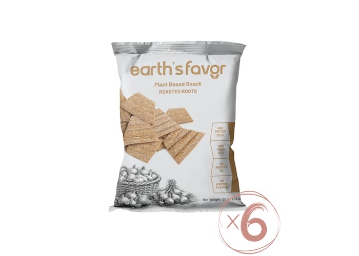 Earth\s Favor Soğan ve Sarımsaklı Bitki Bazlı Proteinli Atıştırmalık (50gr x 6 adet)