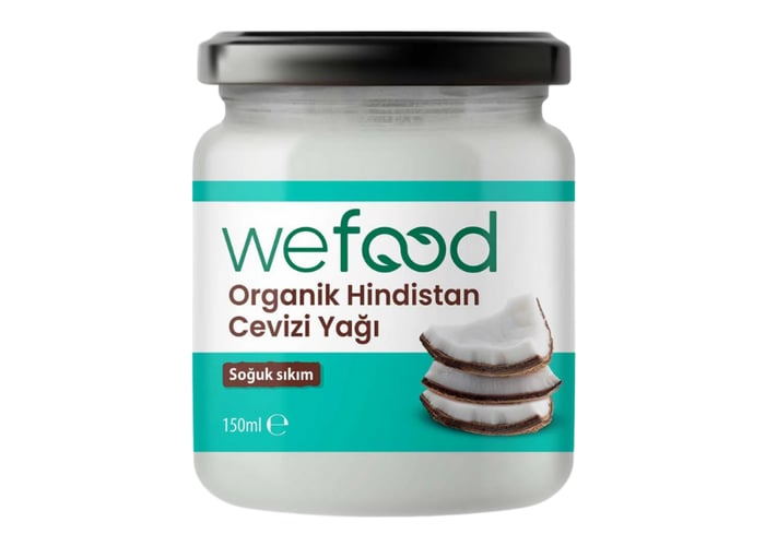 Organik Hindistan Cevizi Yağı (Soğuk Sıkım, 150ml) - Wefood