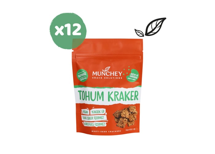 Soğan ve Sarımsak Tohum Kraker (12 adet x 100gr) - Munchey Food