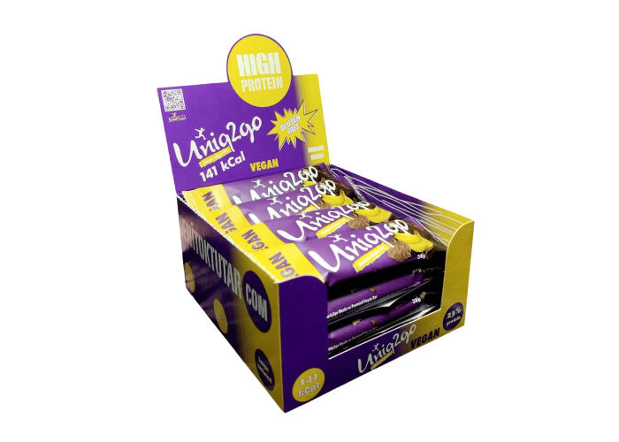 Muzlu Proteinli Bar (Vegan, 16 adet x 38gr) - Uniq2go