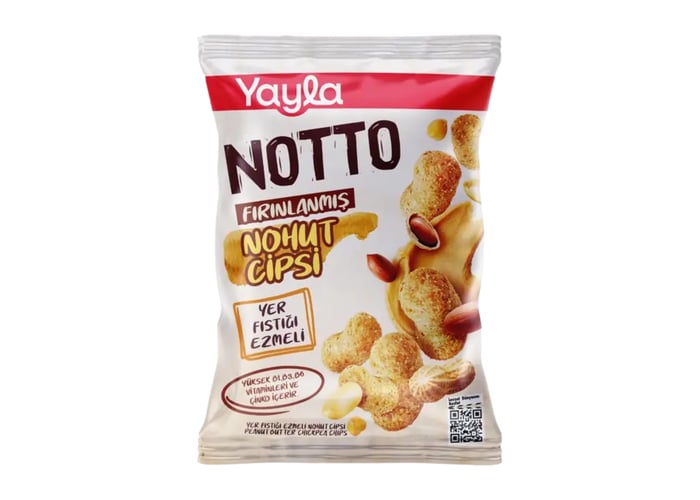 Notto Yer Fıstığı Ezmeli Nohut Cipsi (55gr) - Yayla