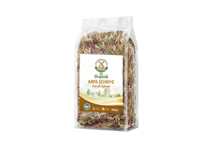 Organik Karışık Sebzeli Arpa Şehriye (500gr) - Mill & More