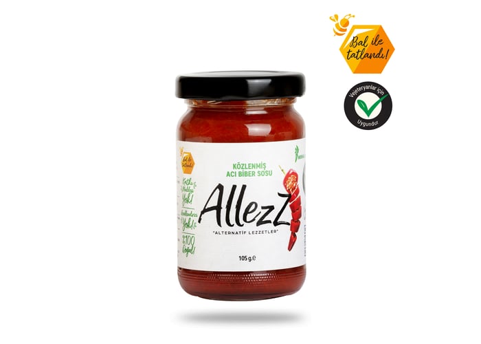 Közlenmiş Acı Biber Sosu (Normal Acı, 105gr) - Allezz