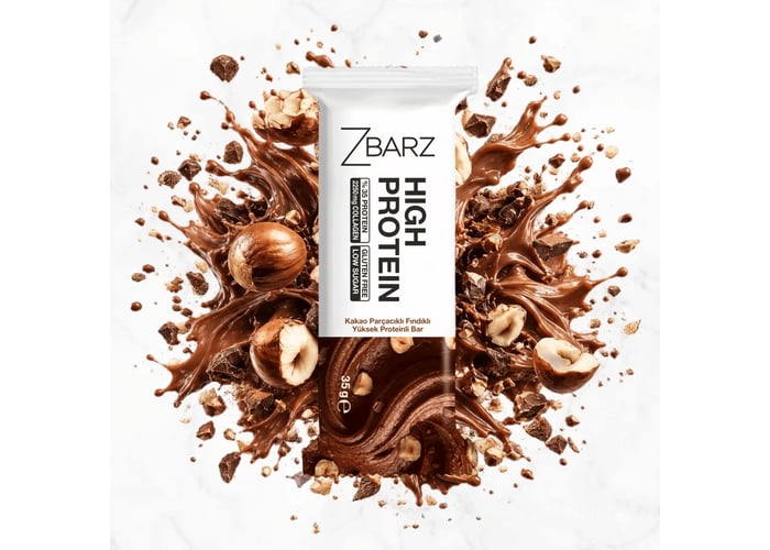 Kakao Parçacıklı Fındıklı Yüksek Proteinli Bar (35gr) - Zbarz