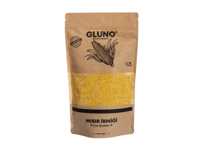 Glutensiz Mısır İrmiği (500gr) - Gluno Glutensiz