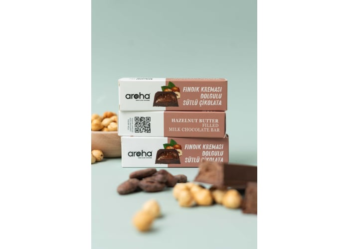 Fındık Kreması Dolgulu Sütlü Çikolata (38gr) - Aroha