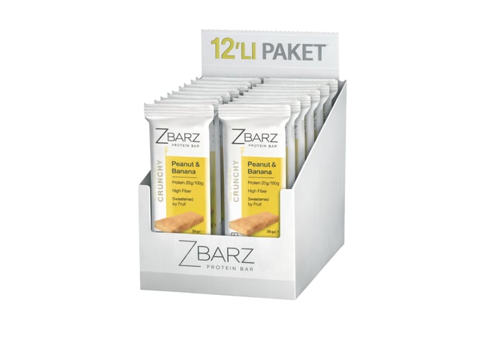 Muzlu ve Yer Fıstıklı Protein Bar (12 adet x 35gr) - Zbarz