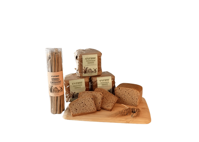 evrase Ekşi Mayalı Tam Buğday Ekmeği, Grissini Hediyeli (3 adet, 500gr)