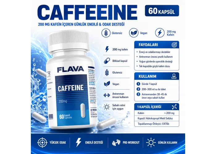 Caffeine (60 kapsül) - Proteinocean