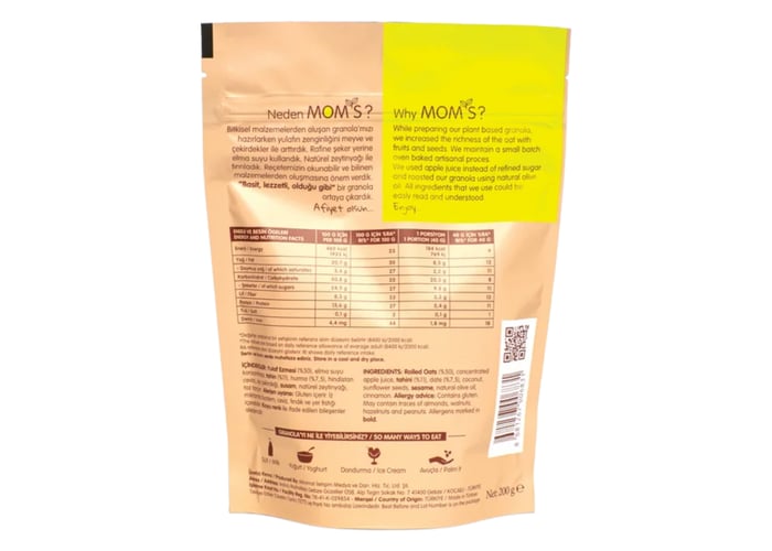 Tahinli & Hurmalı Granola (200gr) - Mom’s Natural