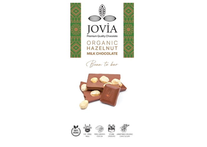Organik Sütlü Çikolata (Fındıklı, 85gr) - Jovia