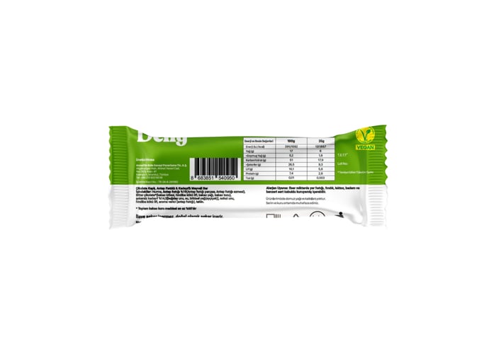 Çikolata Kaplı Antep Fıstıklı & Kadayıflı Meyveli Bar (35gr) - Delly