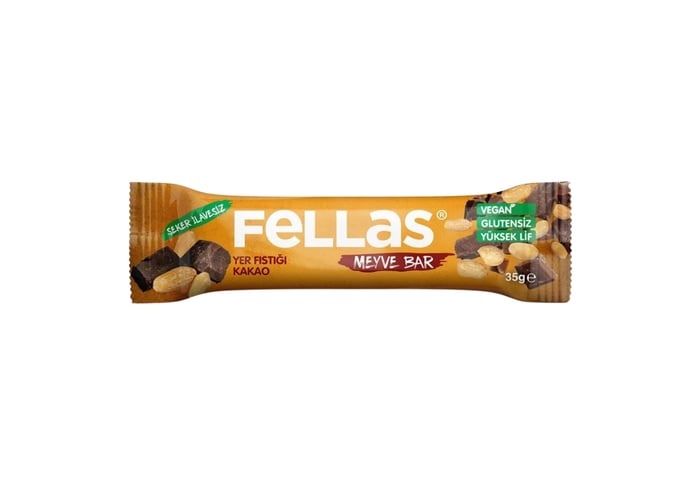 Yer Fıstığı ve Kakaolu Meyve Bar (35gr) - Fellas
