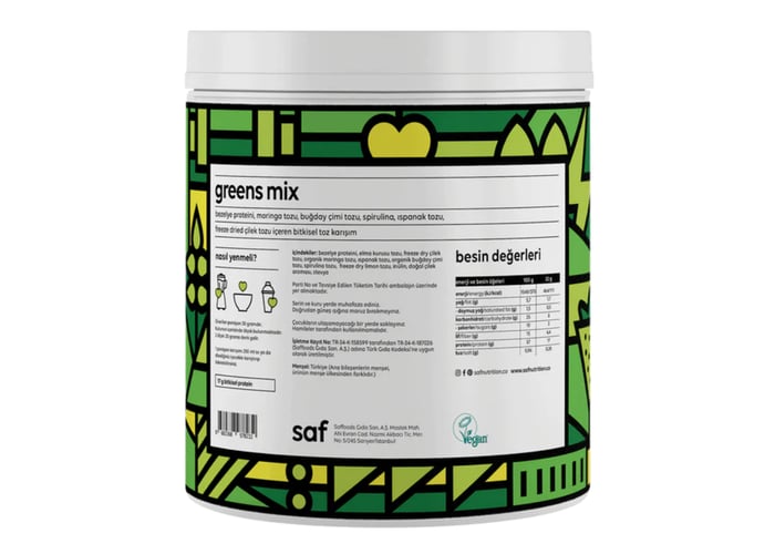 Protein Superfood Mix Greens (360gr) - Saf Nutrition