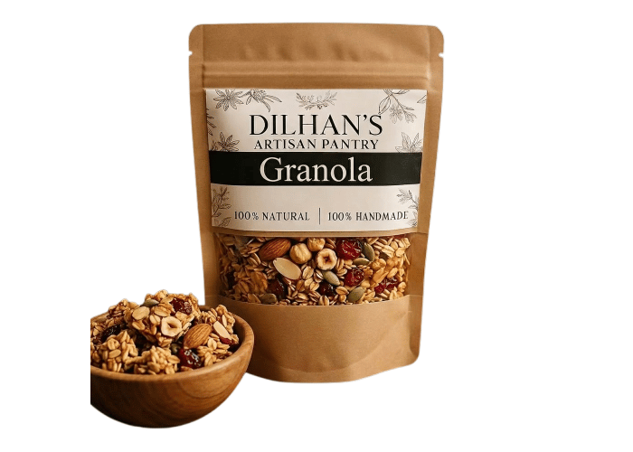 Artizan El Yapımı Granola (Şekersiz, 300gr) - Dilhan’s Artisan Pantry