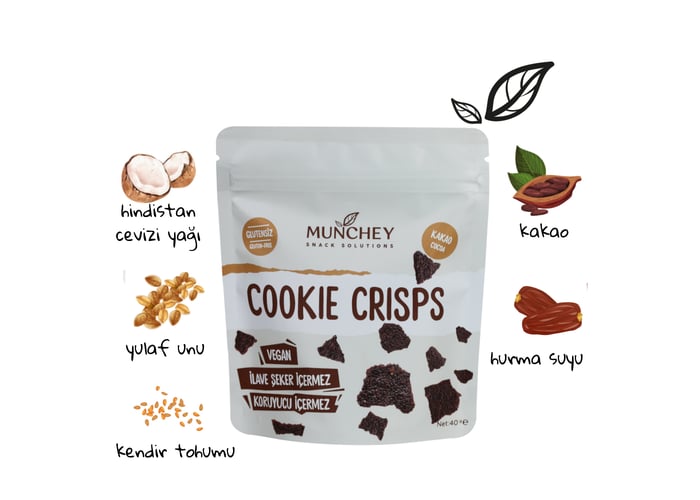 Cookie Crisps Kakao (12 adet x 40gr) - Munchey Food