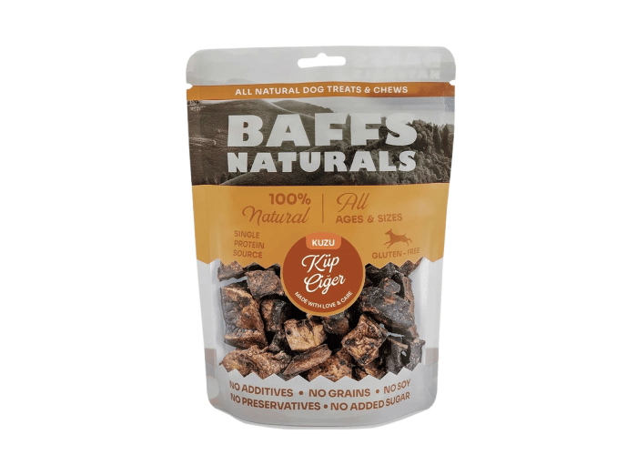 Baffs Naturals Kuzu Küp Ciğer Doğal Köpek Ödül Maması (100gr)