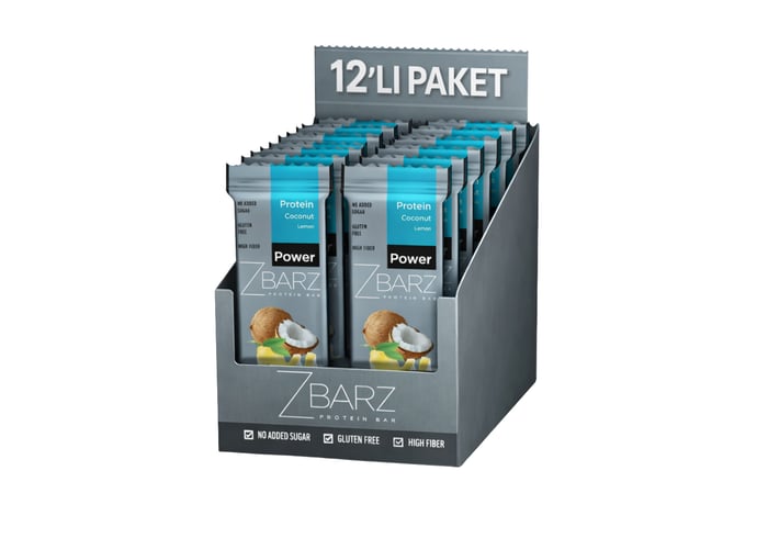 Limonlu ve Hindistan Cevizli Protein Bar (12 adet x 35gr) - Zbarz