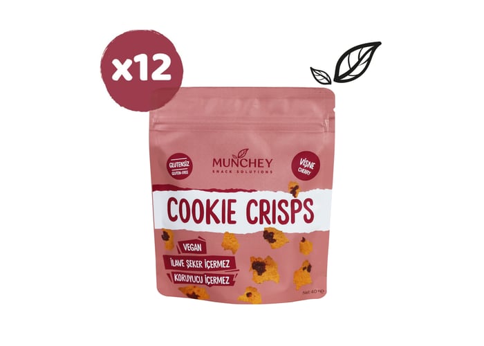 Cookie Crisps Vişne (12 adet x 40gr) - Munchey Food