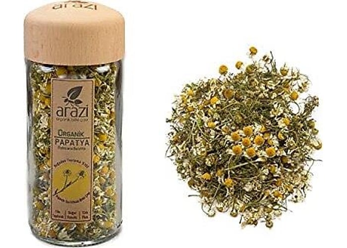 Organik Cam Kavanoz Papatya Çayı (20gr) - Arazi