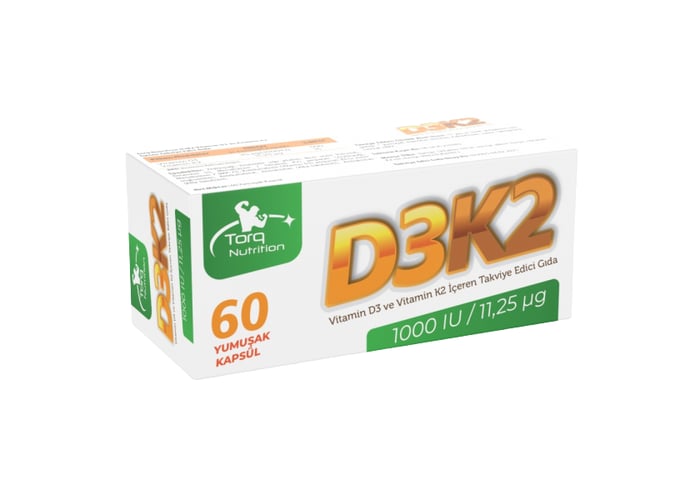D3K2 1000 IU (11,25mcg, 60 yumuşak kapsül) - Torq Nutrition