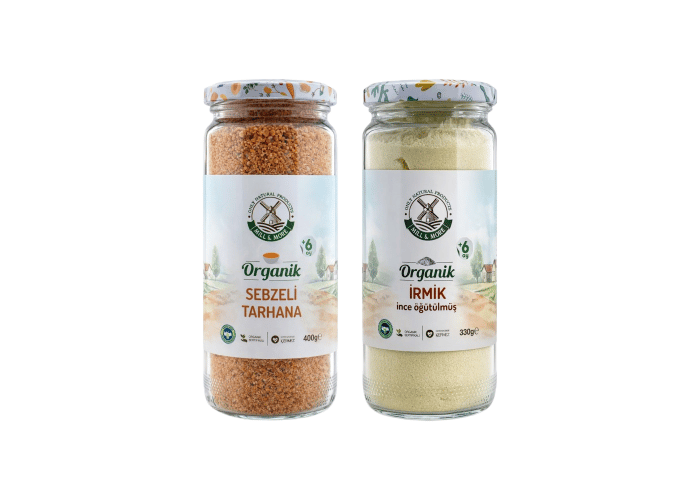 Mill & More Organik Sebzeli Bebek Tarhana (400gr) ve Organik İnce Bebek İrmik (330gr) Seti