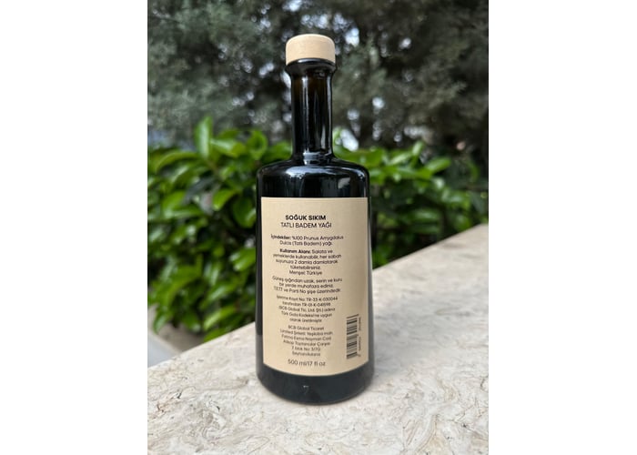 Soğuk Sıkım Tatlı Badem Yağı (Yemeklik, 500ml) - Jup