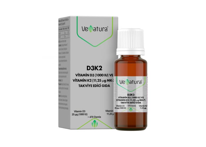 D3K2 Takviye Edici Gıda (11,25mcg, 20ml) - Venatura