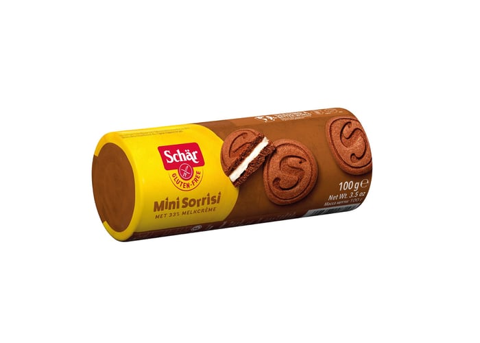 Mini Sorrisi Kaymaklı Çikolatalı Bisküvi (Glutensiz, 100gr) - Schar