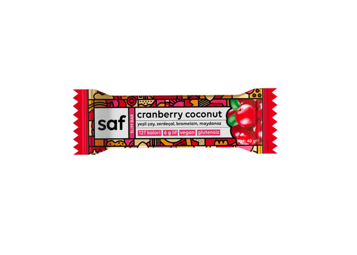 Cranberry Coconut Slim Bar (40gr) - Saf Nutrition