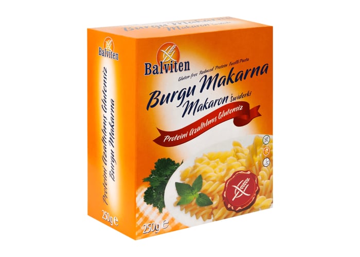 Proteini Azaltılmış Glutensiz Burgu Makarna (250gr) - Balviten