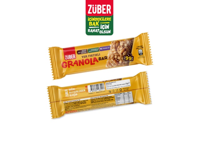 Yer Fıstıklı Granola Bar (25gr) - Züber