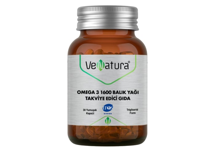 Omega 3 1600 Balık Yağı Takviye Edici Gıda (30 kapsül) - Venatura