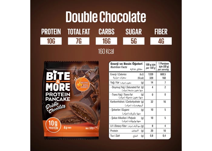 Protein Pancake Double Çikolata (50gr) - Bite&more
