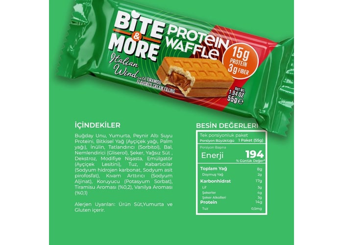 Waffle Deneme Paketi (12 adet x 55gr) - Bite&More