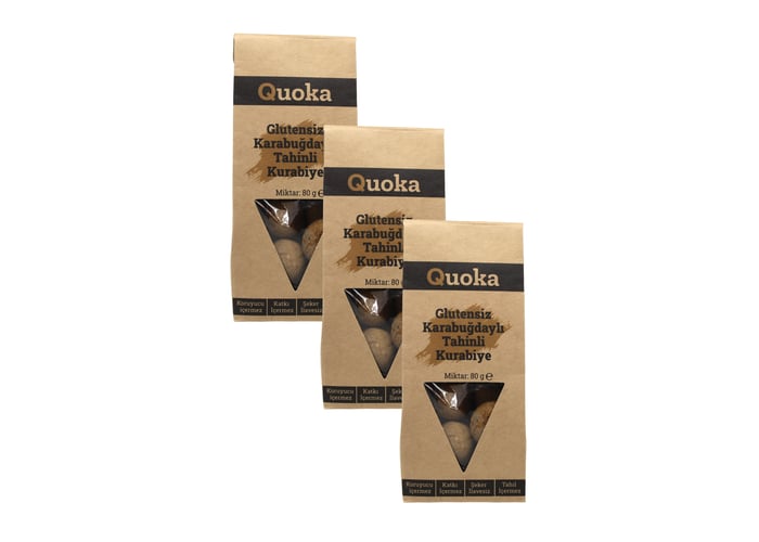Şekersiz Karabuğday Unundan Tahinli Kurabiye (Glutensiz, 3 adet x 80gr) - Quoka