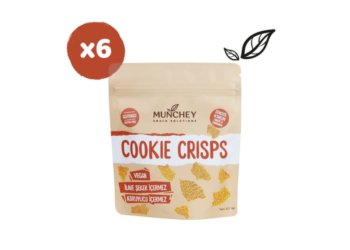 Cookie Crisps Zencefil ve Tarçın (6 adet x 40gr) - Munchey Food