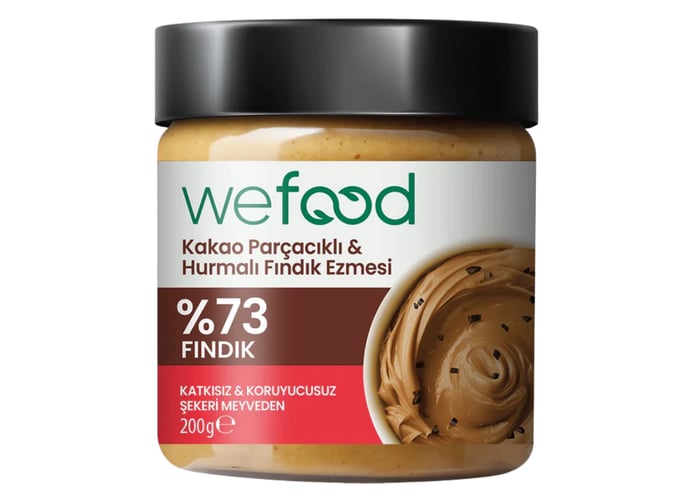 Kakao Nibli Hurmalı Fındık Ezmesi (200gr) - Wefood