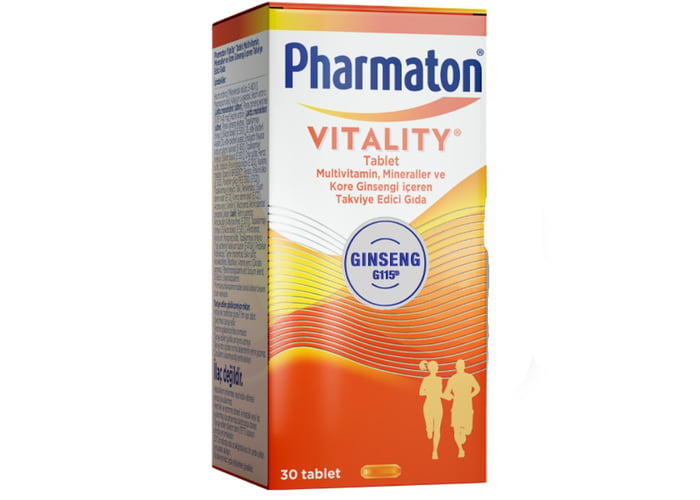 Vitality Ginseng G115, 11 Vitamin Ve 6 Mineral İçeren Takviye Edici Gıda (30 tablet) - Pharmaton