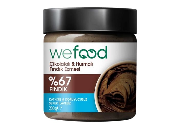 Çikolatalı ve Hurmalı Fındık Ezmesi (200gr) - Wefood