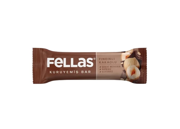 Fındıklı Kakaolu Kuruyemiş Bar (30gr) - Fellas